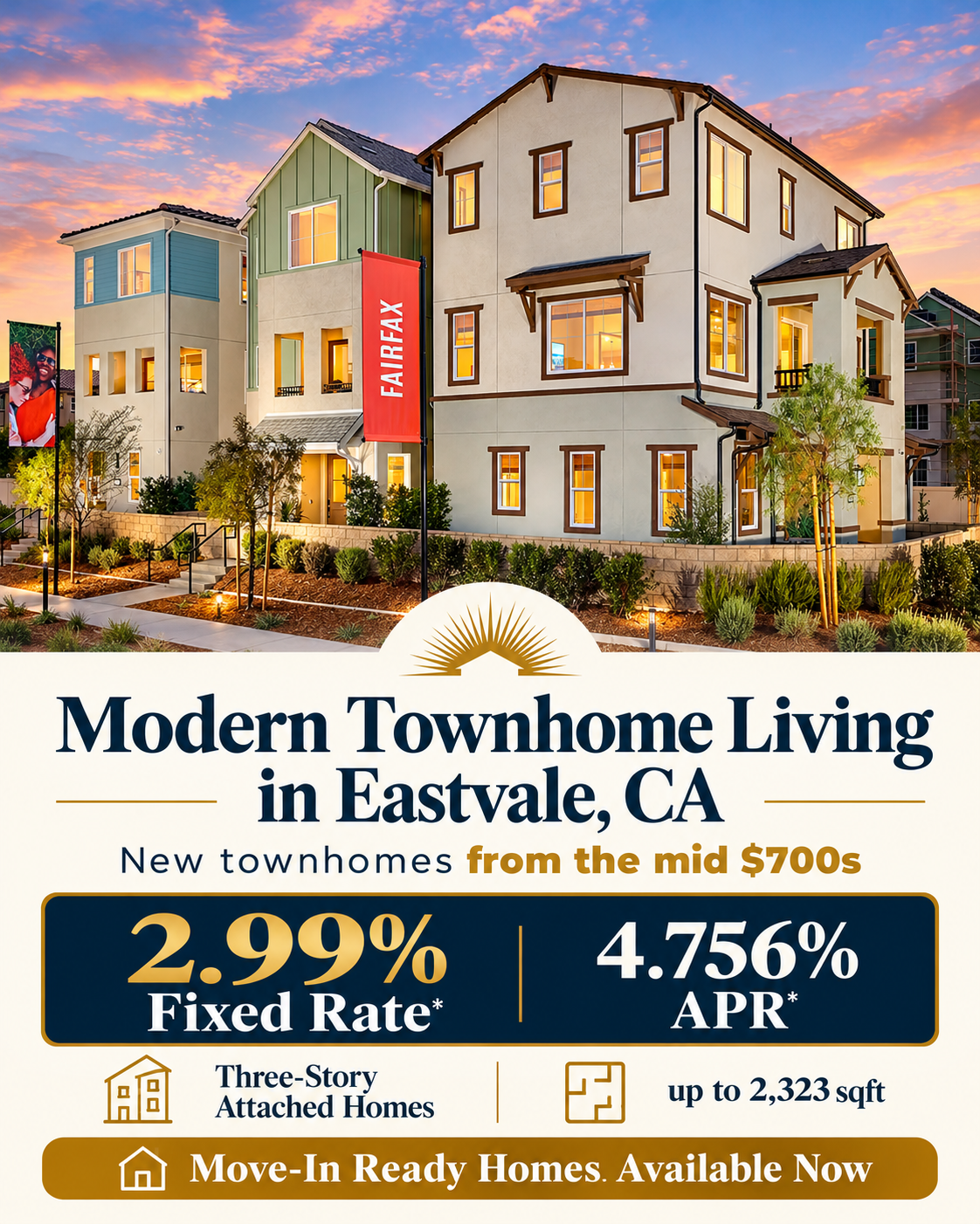 Eastvale, CA · mid $700s campaign creative